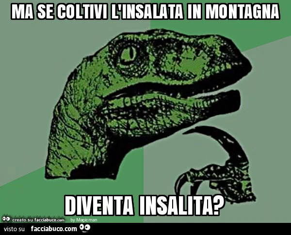 Ma se coltivi l'insalata in montagna diventa insalita?