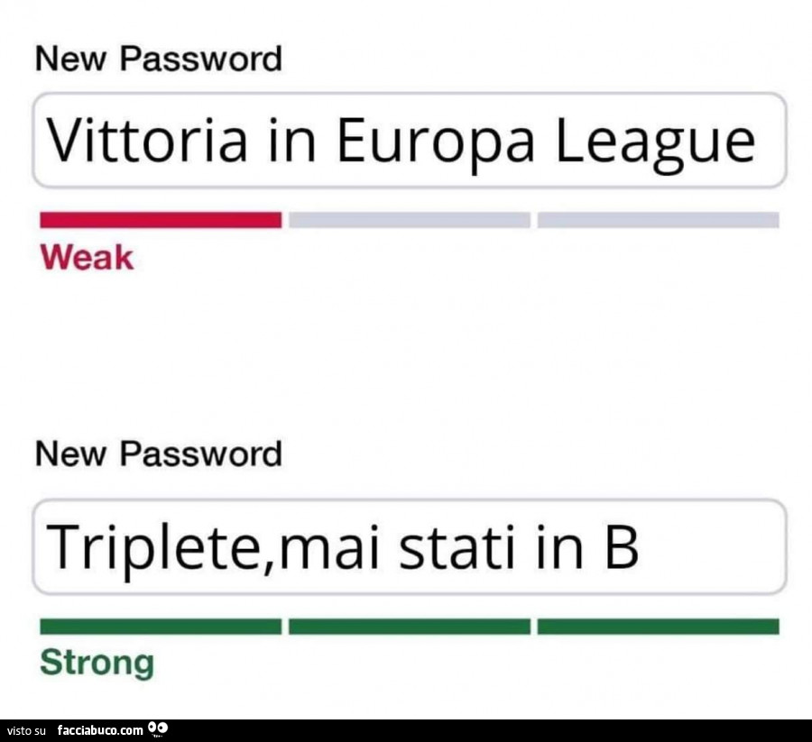 New password vittoria in europa league weak. Triplete, mai stati in b strong
