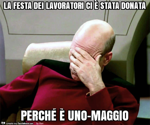 La festa dei lavoratori ci è stata donata perché è uno-maggio