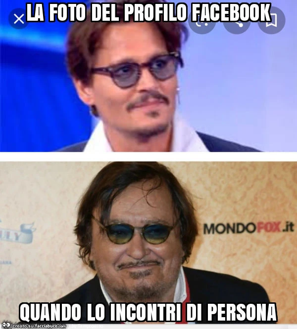 La foto del profilo facebook quando lo incontri di persona