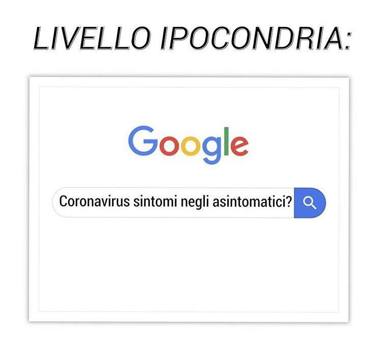 Livello ipocondria: google coronavirus sintomi negli asintomatici?