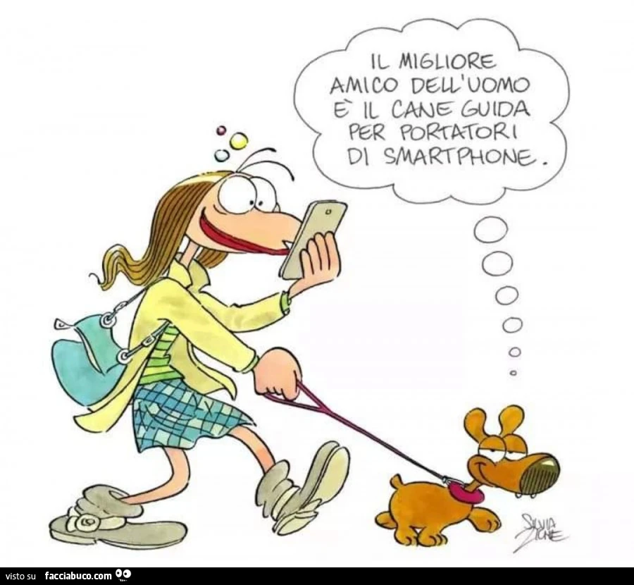 Il migliore amico dell'uomo è il cane guida per portatori di smartphone
