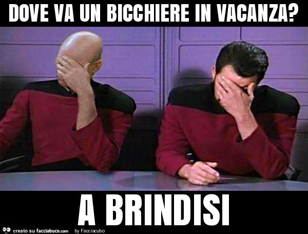 Dove va un bicchiere in vacanza? A brindisi