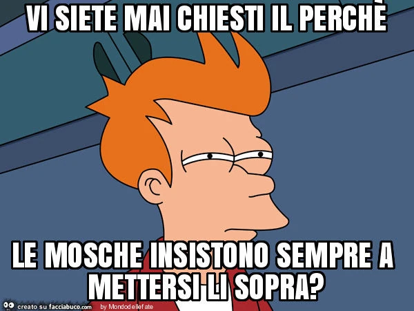Vi siete mai chiesti il perchè le mosche insistono sempre a mettersi li sopra?