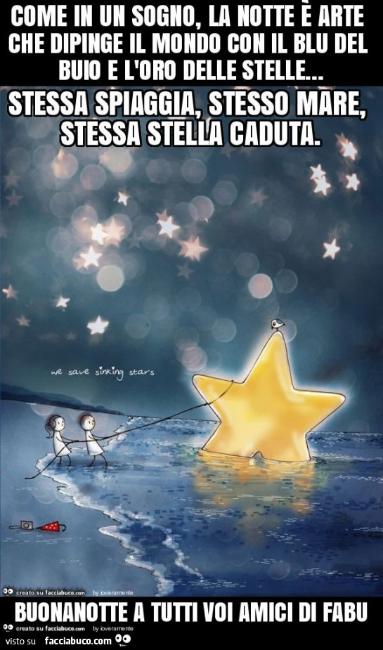 Come in un sogno, la notte è arte che dipinge il mondo con il blu del buio e l'oro delle stelle&hellip; buonanotte a tutti voi amici di fabu