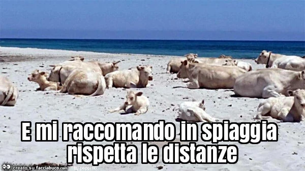 E mi raccomando in spiaggia rispetta le distanze