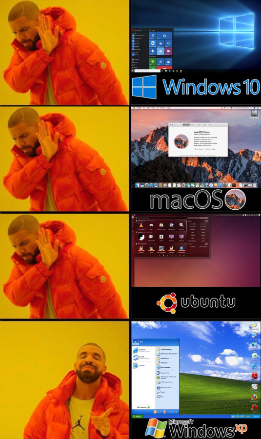 windows vs mac vs linux meme