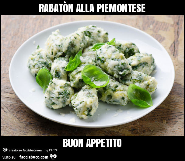 Rabatòn alla piemontese buon appetito