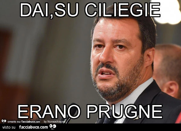 Dai, su ciliegie erano prugne