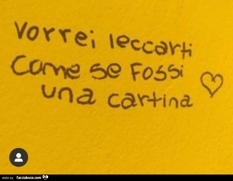 Vorrei leccarti come se fossi una cartina