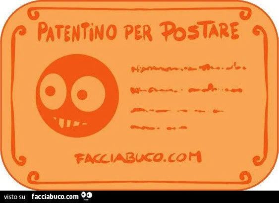 Patentino per postare