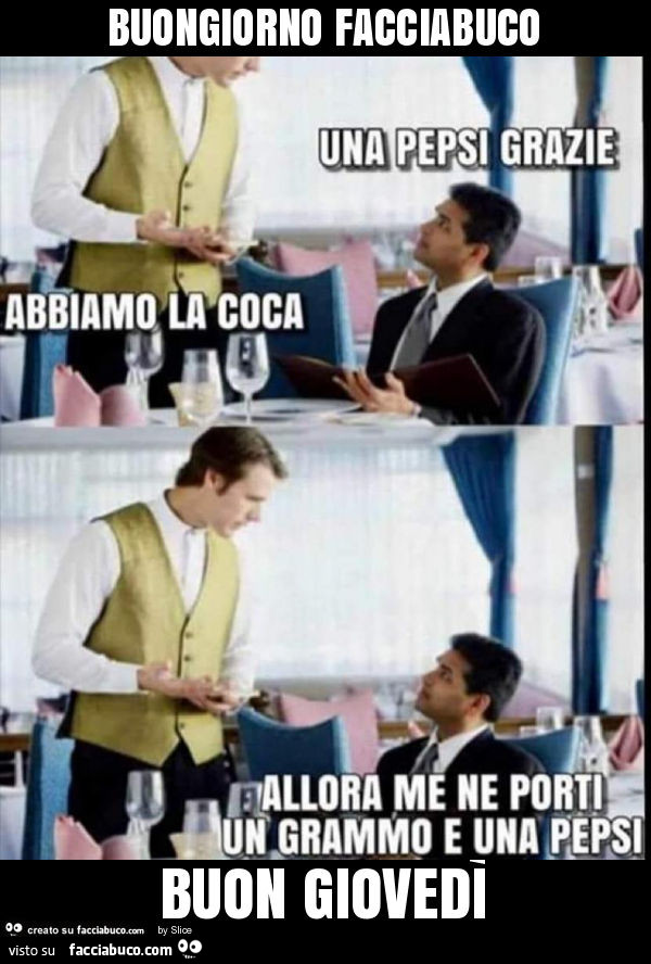 Buongiorno facciabuco buon giovedì