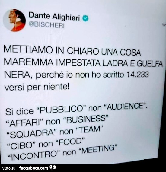La lingua italiana e Dante Alighieri