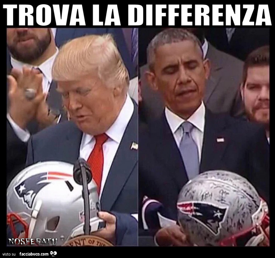 I New England Patriots fanno dono del casco a due diversi presidenti