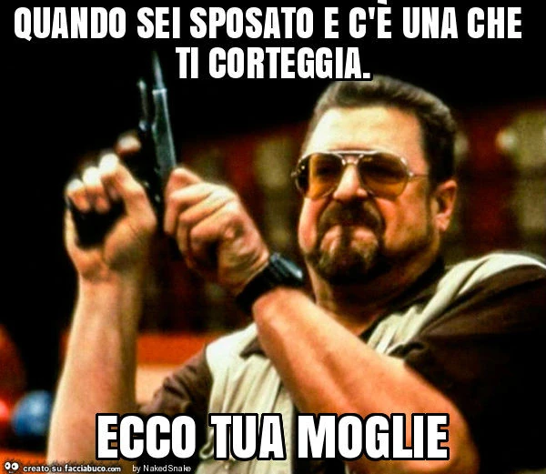 Quando sei sposato e c'è una che ti corteggia. Ecco tua moglie