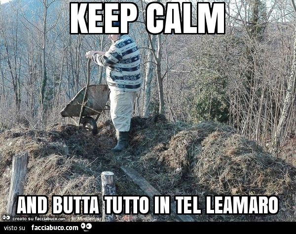 Keep calm and butta tutto in tel leamaro