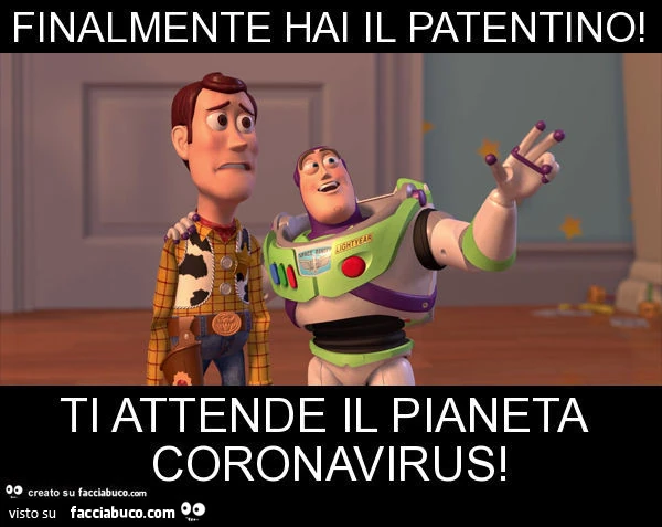 Finalmente hai il patentino! Ti attende il pianeta coronavirus