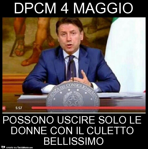 Dpcm 4 maggio possono uscire solo le donne con il culetto bellissimo