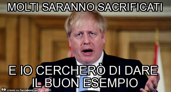 Molti saranno sacrificati e io cercherò di dare il buon esempio