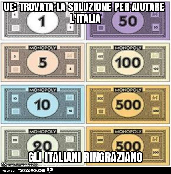 Ue: trovata la soluzione per aiutare l'italia gli italiani ringraziano