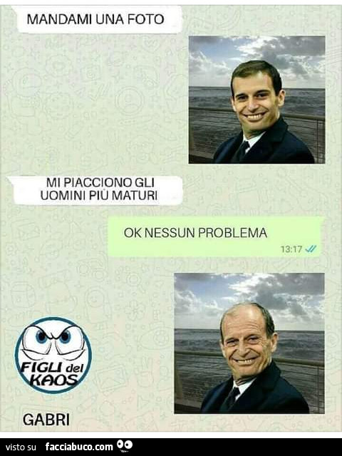 Mandami una foto mi piacciono gli uomini più maturi