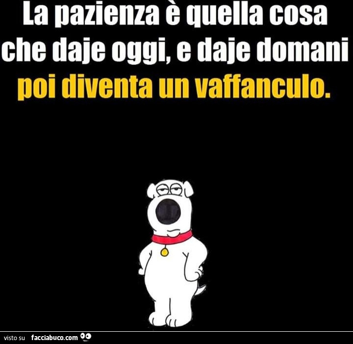 La Pazienza è Quella Cosa Che Daje Oggi