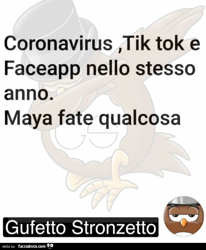 Coronavirus, tik tok e faceapp nello stesso anno. Maya fate qualcosa