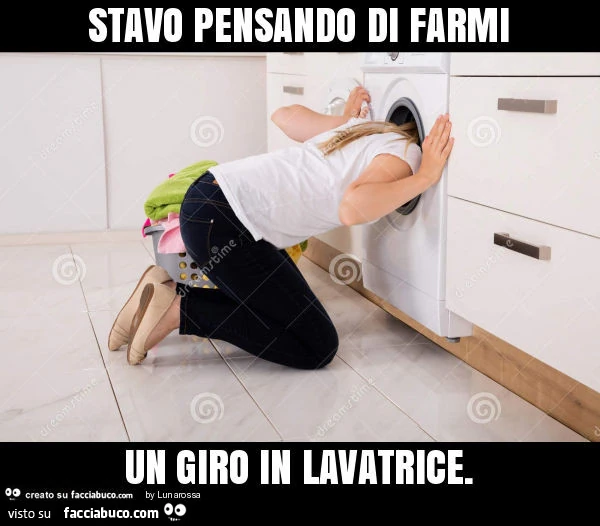 Stavo pensando di farmi un giro in lavatrice