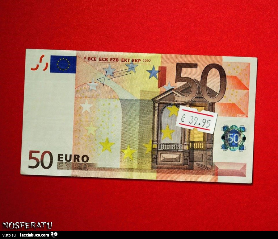 Foto Banconota da 50 euro prezzata a 39 euro