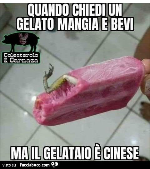 Quando chiedi un gelato mangia e bevi ma il gelataio è cinese