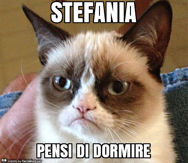 Stefania pensi di dormire