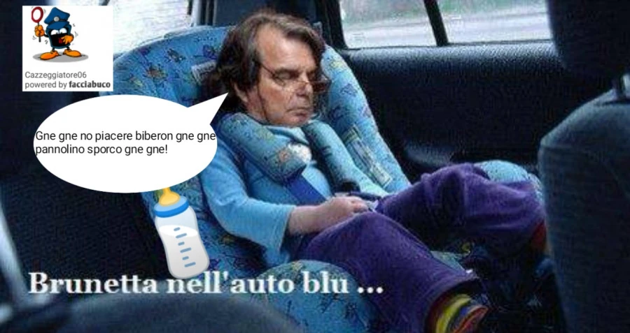 Brunetta nell'auto blu
