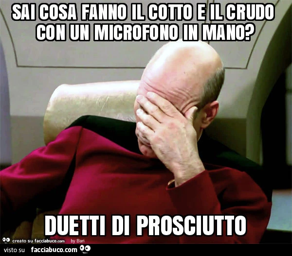Sai cosa fanno il cotto e il crudo con un microfono in mano? Duetti di prosciutto