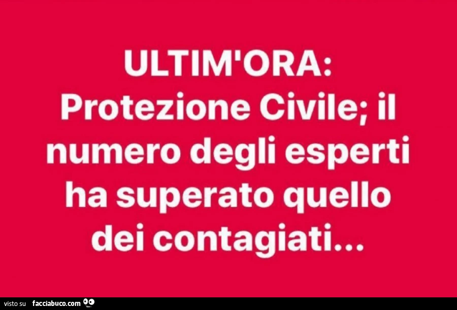 Ultim'ora: protezione civile; il numero degli esperti ha superato quello dei contagiati&hellip;