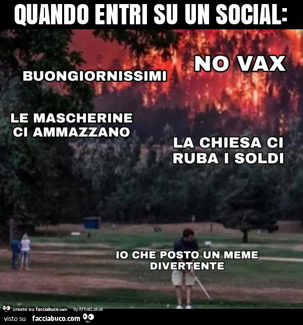 Quando entri su un social