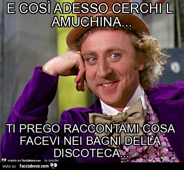 E così adesso cerchi l amuchina&hellip; ti prego raccontami cosa facevi nei bagni della discoteca