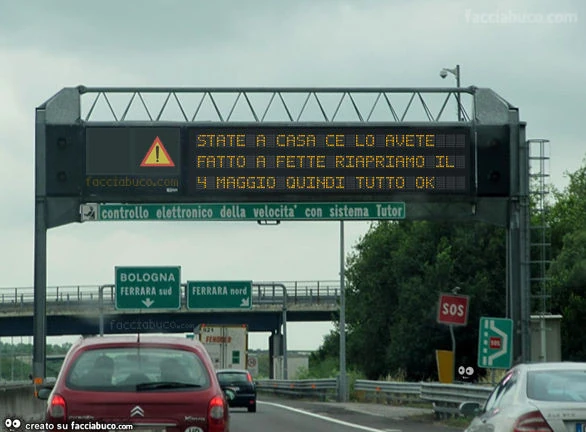 State a casa&hellip; ce lo avete fatto a fette riapriamo il 4 maggio quindi tutto ok?