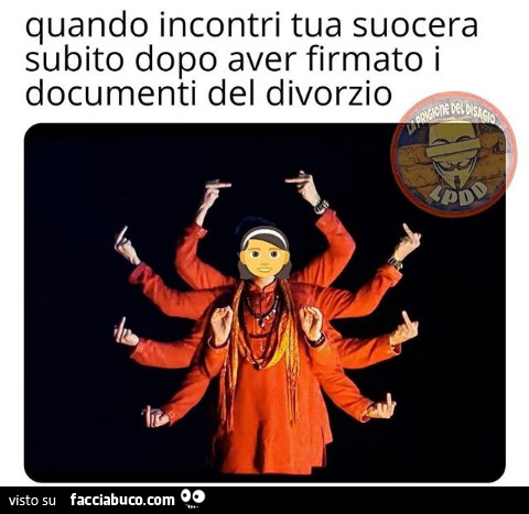 Quando incontri tua suocera subito dopo aver firmato