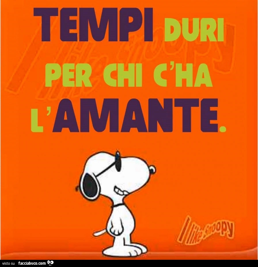 Tempi duri per chi c'ha l'amante
