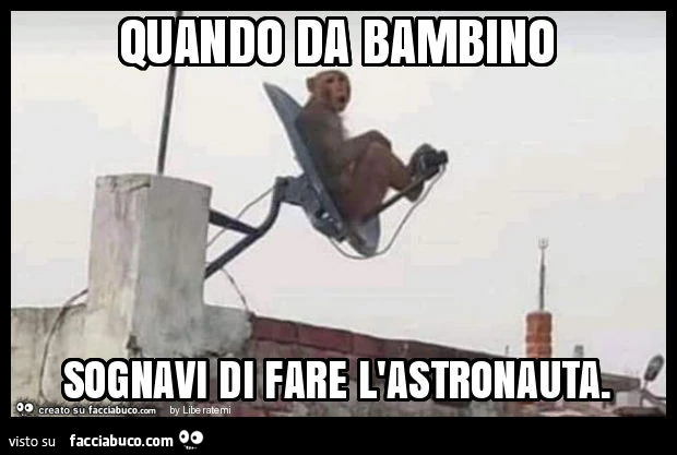 Quando da bambino sognavi di fare l'astronauta