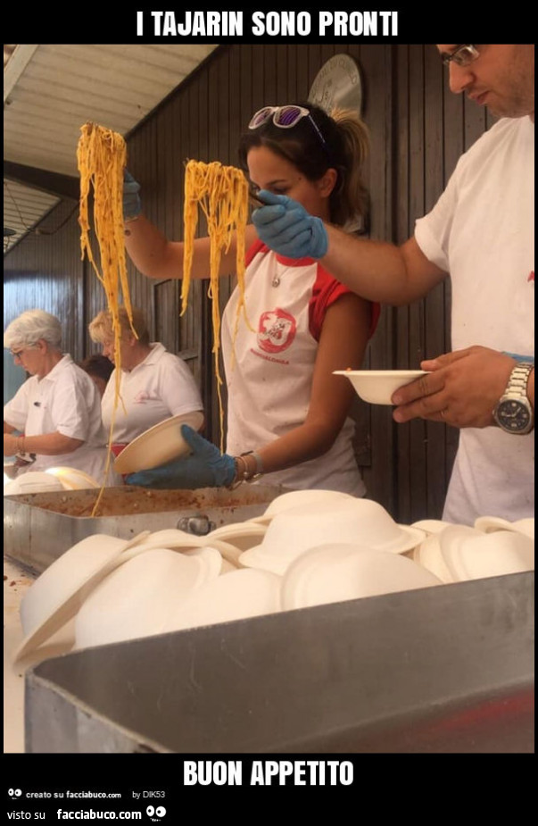 I tajarin sono pronti buon appetito