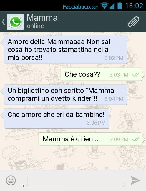 Amore della Mamma, ovetto Kinder, Messaggi Whatsapp