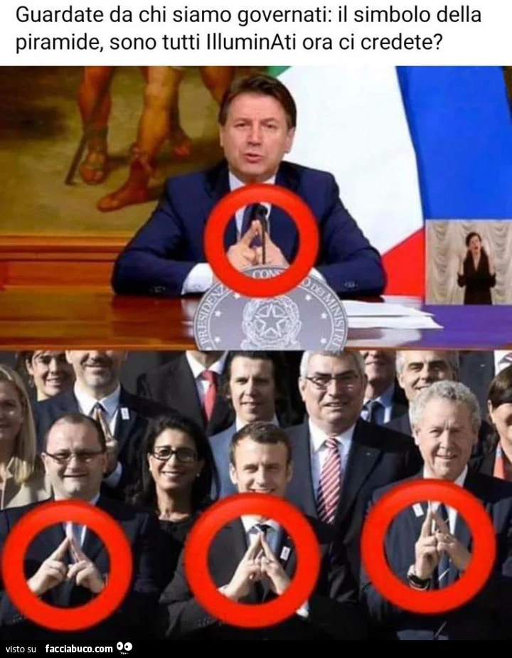 Complotto degli illuminati, Conte ne fa parte