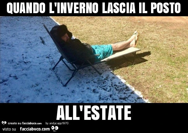 Quando l'inverno lascia il posto all'estate