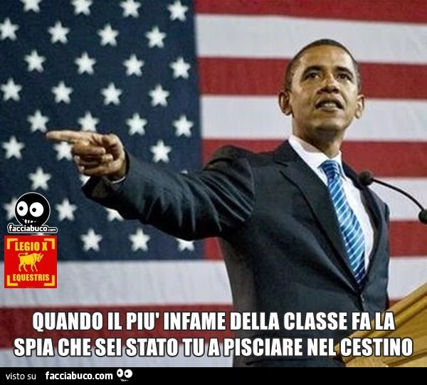 Quando l'infame fa la spia che hai pisciato tu nel cestino