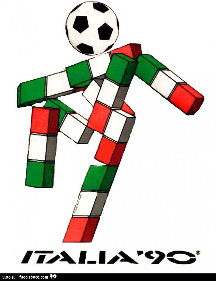 Spilla Mascotte Italia '90 Avec Ballon - Pin Collection 2cm - Neuf - Italie