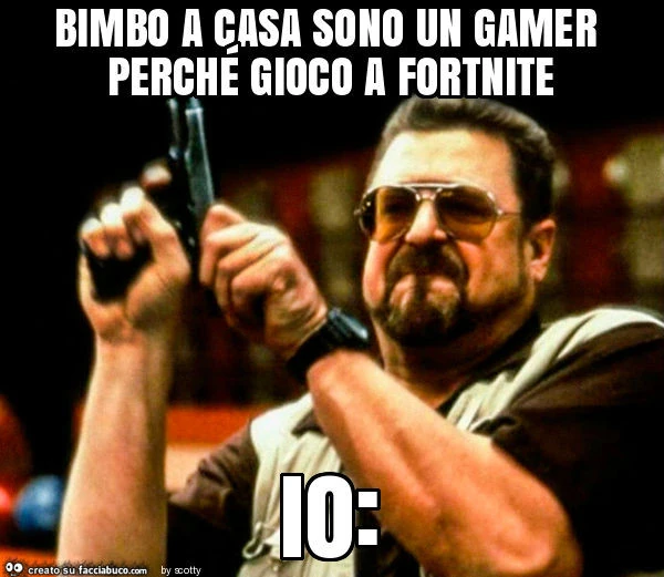 Bimbo a casa sono un gamer perché gioco a fortnite io