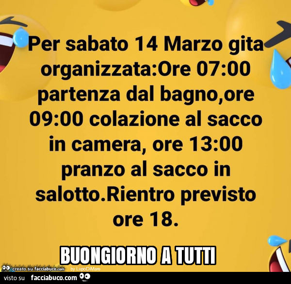 Buongiorno a tutti