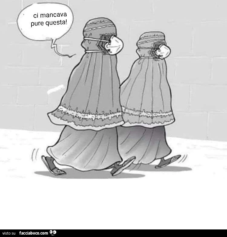 Burka e mascherina. Ci mancava pure questa