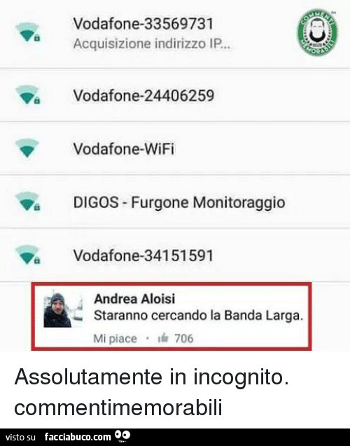 Wi-Fi Digos Furgone monitoraggio. Staranno cercando la banda larga